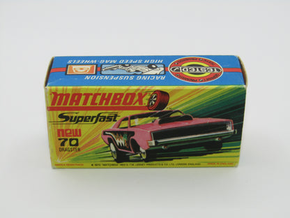 Matchbox Superfast 70B Dodge Dragster MET GREY Base DK Green Snake