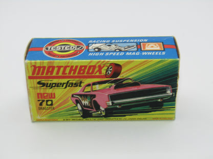 Matchbox Superfast 70B Dodge Dragster MET GREY Base DK Green Snake