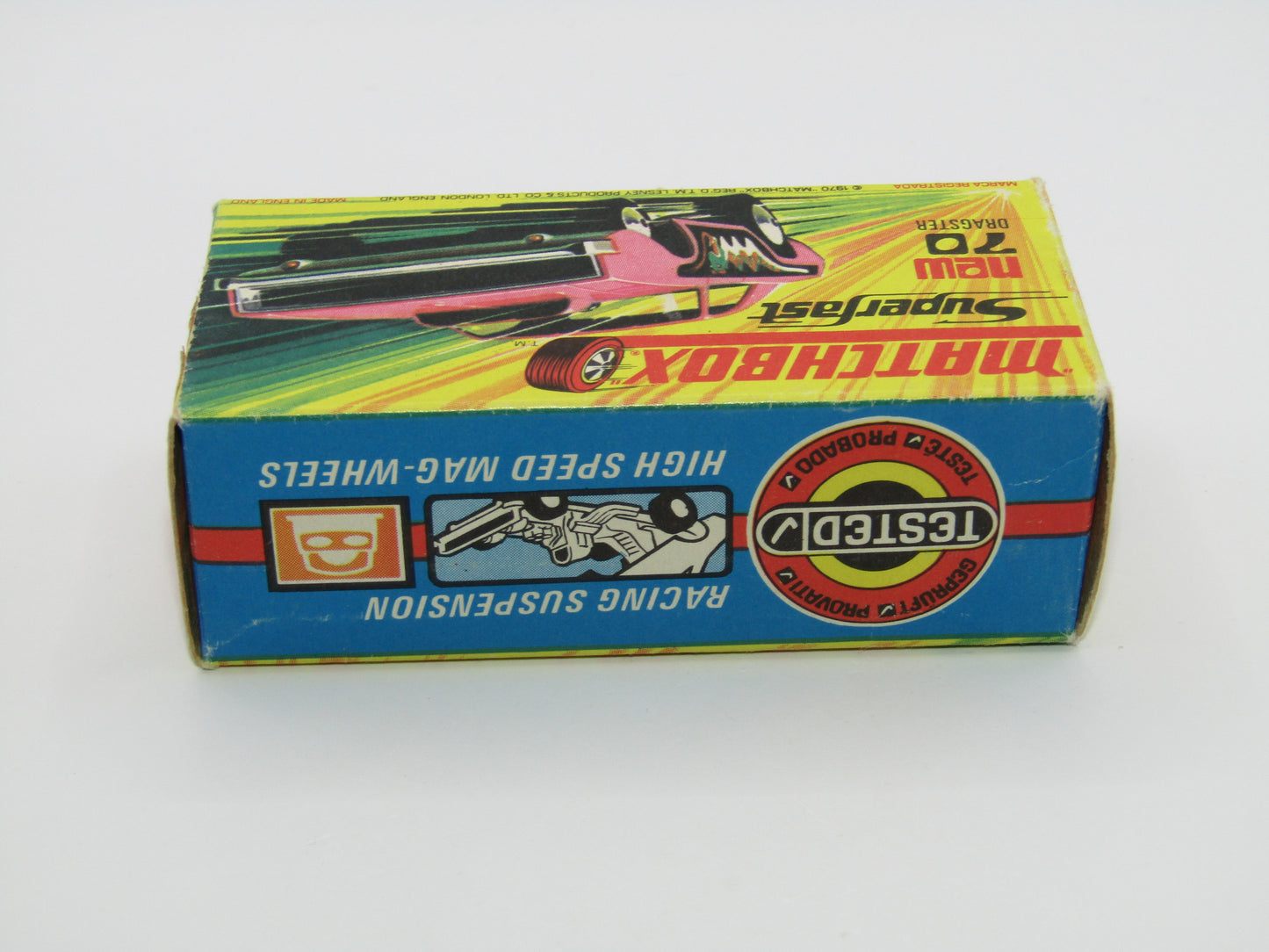 Matchbox Superfast 70B Dodge Dragster MET GREY Base DK Green Snake