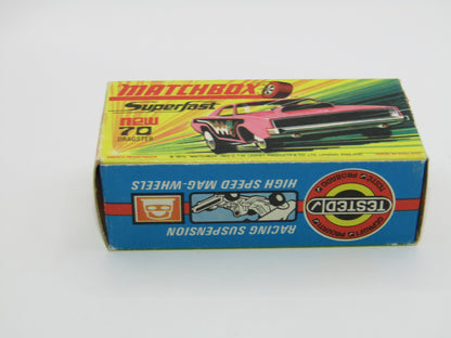 Matchbox Superfast 70B Dodge Dragster MET GREY Base DK Green Snake