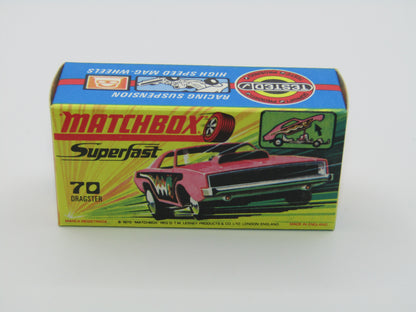Matchbox Superfast 70B Dodge Dragster BRIGHT Pink TAN Base