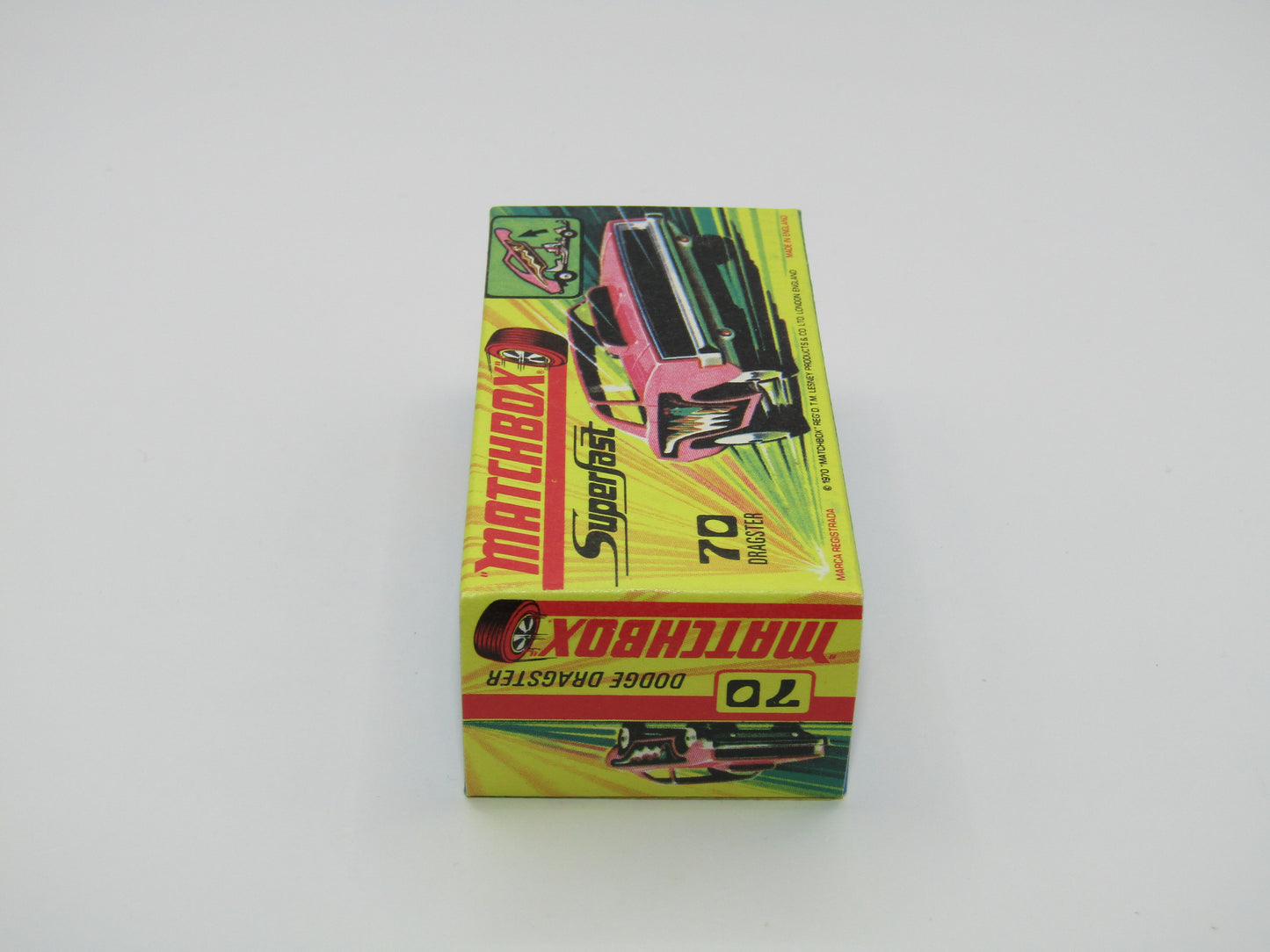 Matchbox Superfast 70B Dodge Dragster BRIGHT Pink TAN Base
