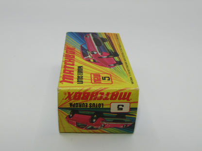 Matchbox Superfast 5A Lotus Europa PURPLE Gift Set Labels