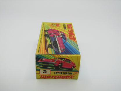 Matchbox Superfast 5A Lotus Europa PURPLE Gift Set Labels