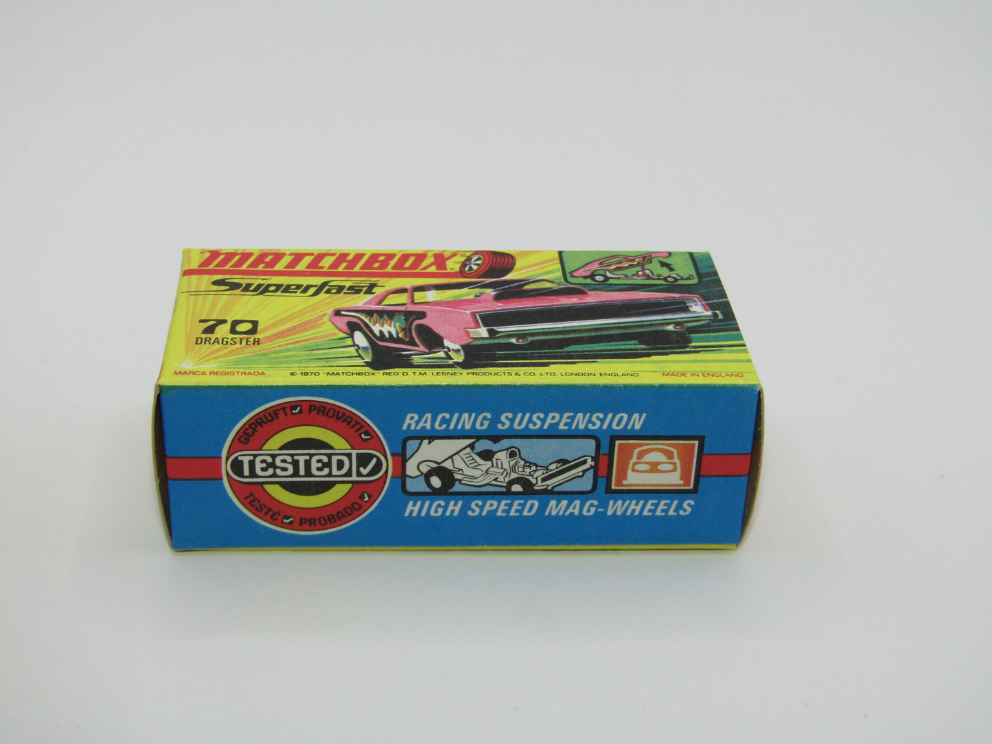 Matchbox Superfast 70B Dodge Dragster BRIGHT Pink TAN Base