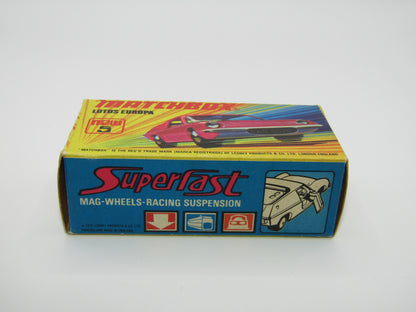 Matchbox Superfast 5A Lotus Europa PURPLE Gift Set Labels