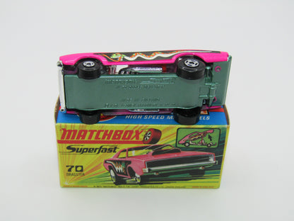 Matchbox Superfast 70B Dodge Dragster Hot Pink METALLIC GREEN Base