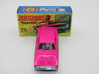 Matchbox Superfast 70B Dodge Dragster Hot Pink METALLIC GREEN Base