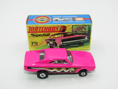 Matchbox Superfast 70B Dodge Dragster Hot Pink METALLIC GREEN Base