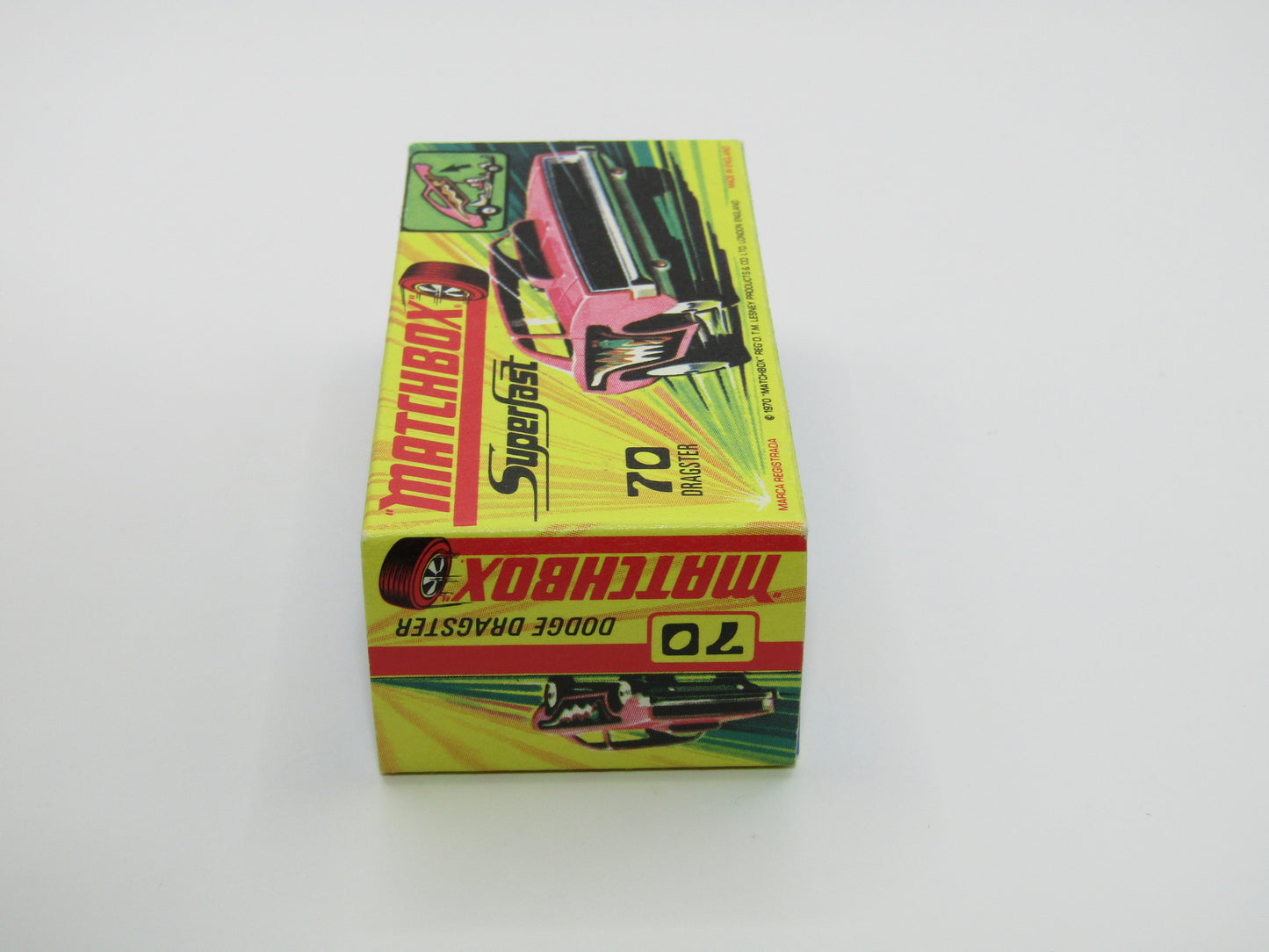 Matchbox Superfast 70B Dodge Dragster Hot Pink METALLIC GREEN Base