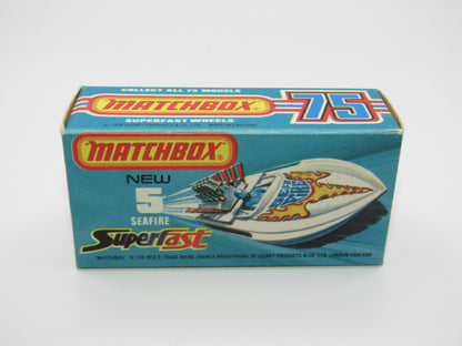 Matchbox Superfast 5B Seafire Boat, Red, Lemon Driver, BLUE Base