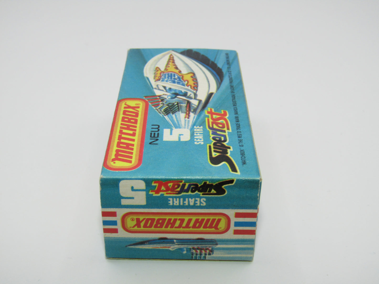 Matchbox Superfast 5B Seafire Boat, Red, Lemon Driver, BLUE Base