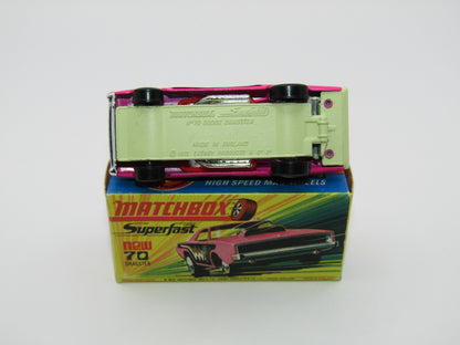 Matchbox Superfast 70B Dodge Dragster Hot Pink Light Yellow Base