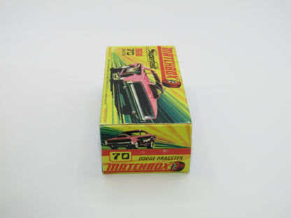 Matchbox Superfast 70B Dodge Dragster Hot Pink Light Yellow Base
