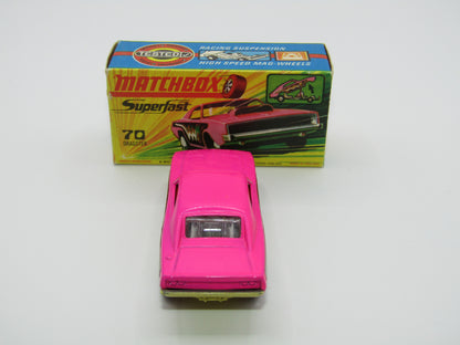 Matchbox Superfast 70B Dodge Dragster Light Hot Pink Dark Yellow Base