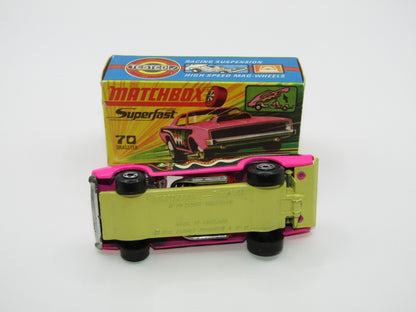 Matchbox Superfast 70B Dodge Dragster Light Hot Pink Dark Yellow Base