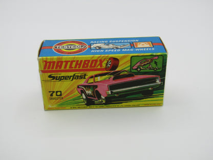 Matchbox Superfast 70B Dodge Dragster Light Hot Pink Dark Yellow Base