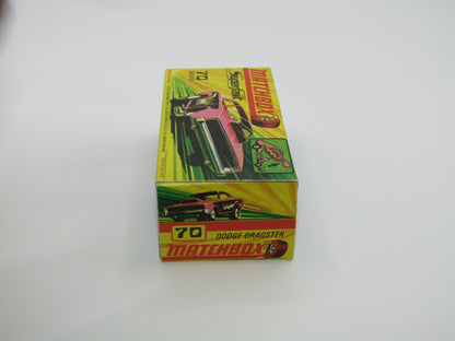 Matchbox Superfast 70B Dodge Dragster Light Hot Pink Dark Yellow Base