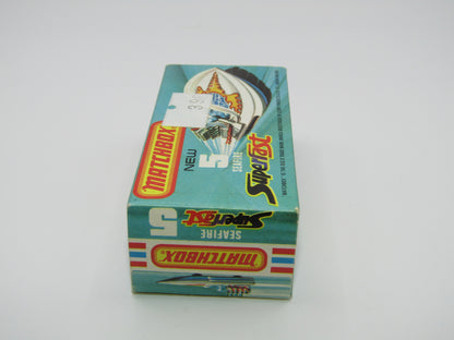 Matchbox Superfast 5B Seafire Boat, Red, LEMON Driver, White Base