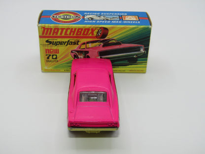 Matchbox Superfast 70B Dodge Dragster Dark Hot Pink Dark Yellow Base