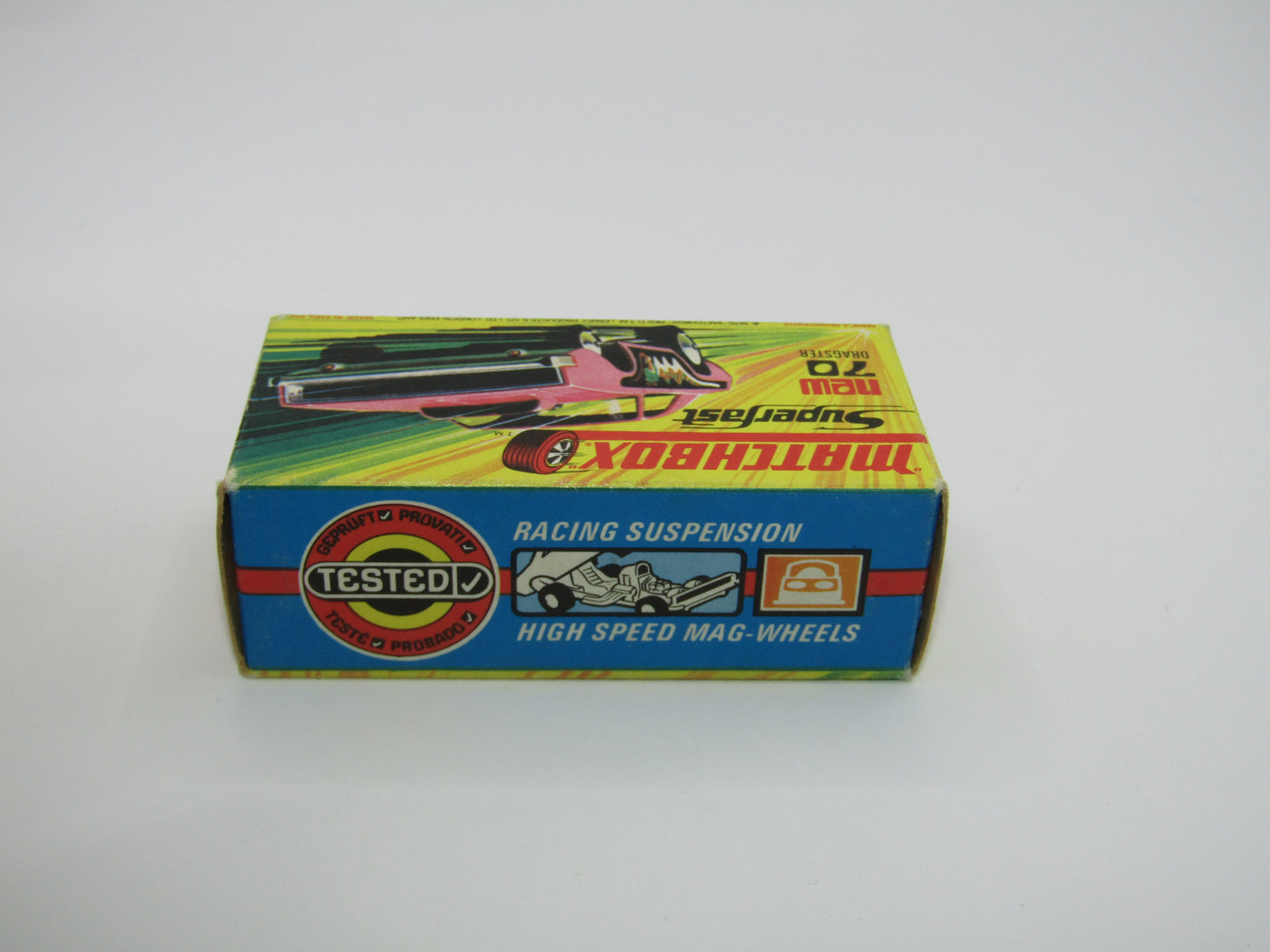 Matchbox Superfast 70B Dodge Dragster Dark Hot Pink Dark Yellow Base