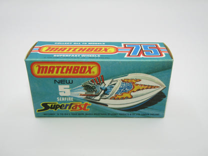 Matchbox Superfast 5B Seafire Boat, Red, RED Driver, YELLOW Base