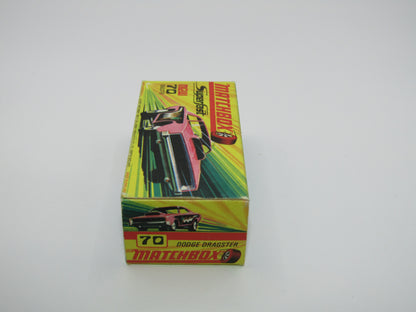 Matchbox Superfast 70B Dodge Dragster Dark Hot Pink Dark Yellow Base