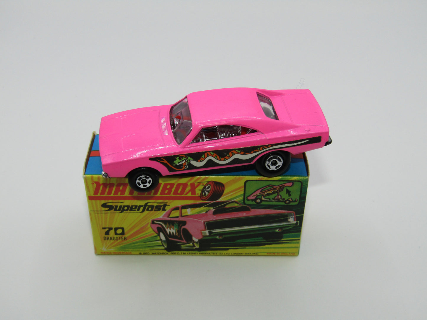 Matchbox Superfast 70B Dodge Dragster VERY PALE Pink