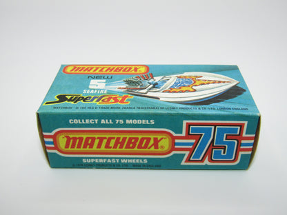 Matchbox Superfast 5B Seafire Boat, Red, RED Driver, YELLOW Base