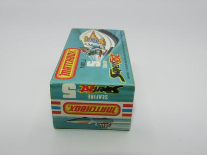 Matchbox Superfast 5B Seafire Boat, White, LEMON Driver, BROWN Base