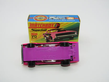 Matchbox Superfast 70B Dodge Dragster Dark Pink LIGHT Purple Base