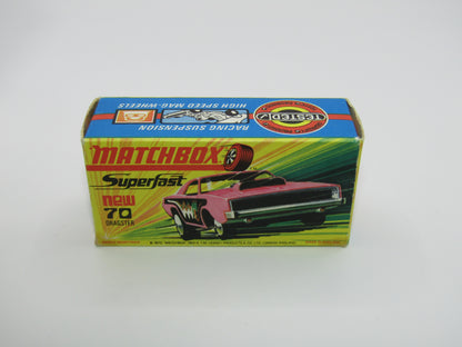 Matchbox Superfast 70B Dodge Dragster Dark Pink LIGHT Purple Base