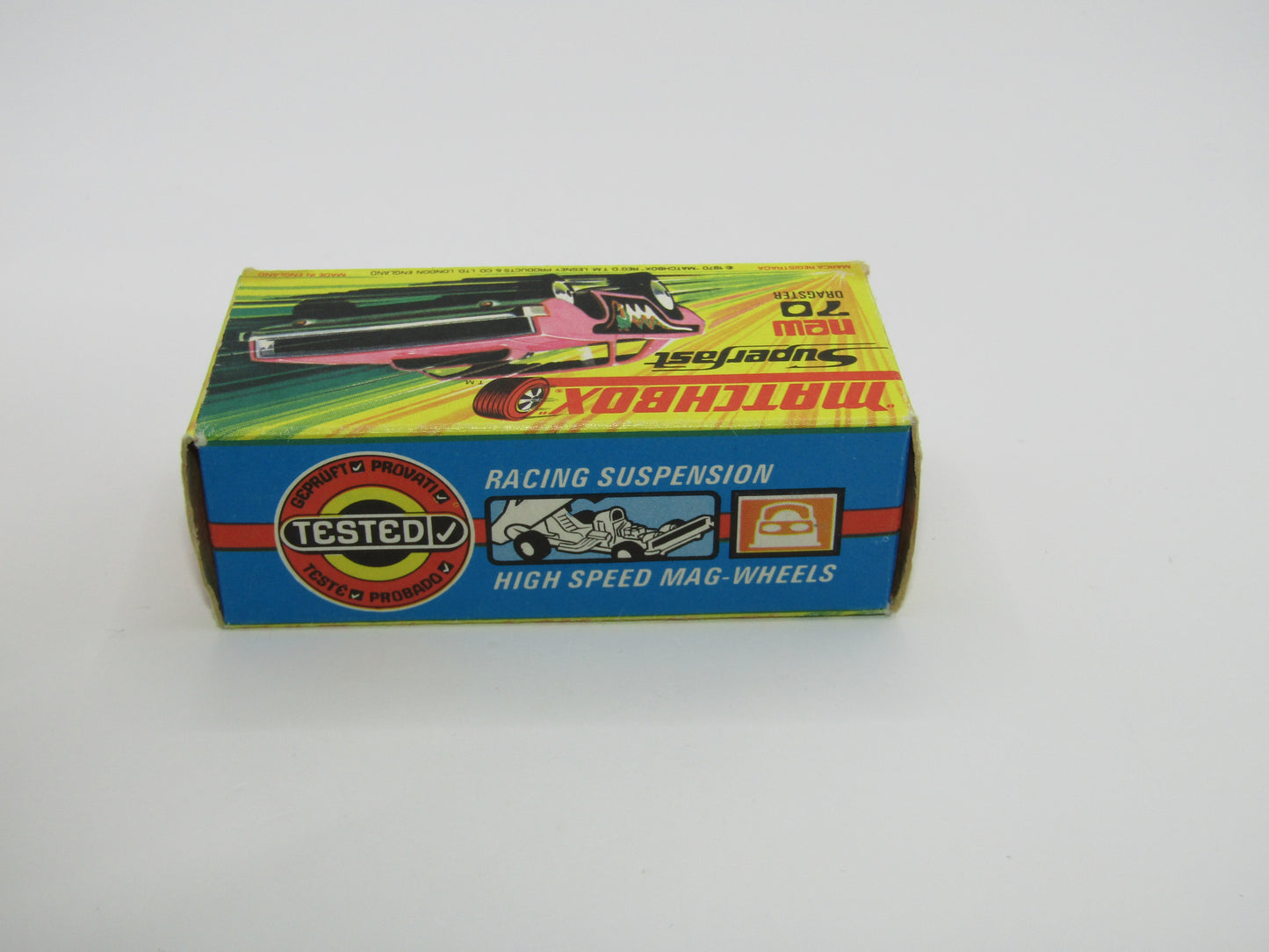 Matchbox Superfast 70B Dodge Dragster Dark Pink LIGHT Purple Base