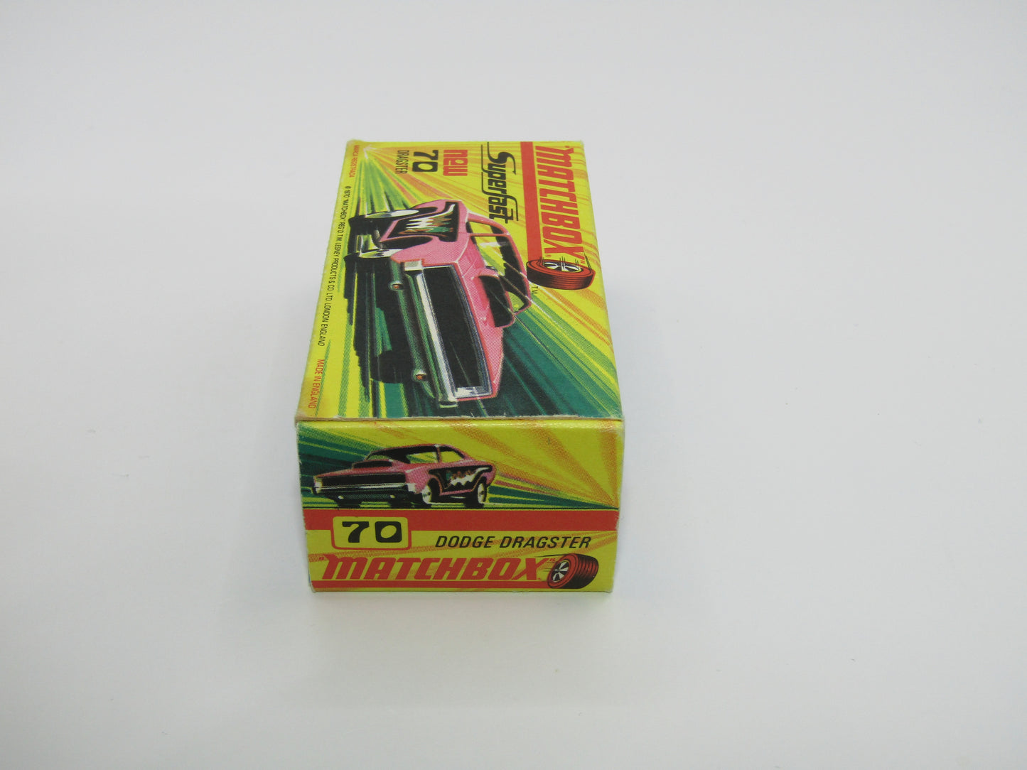 Matchbox Superfast 70B Dodge Dragster Dark Pink LIGHT Purple Base