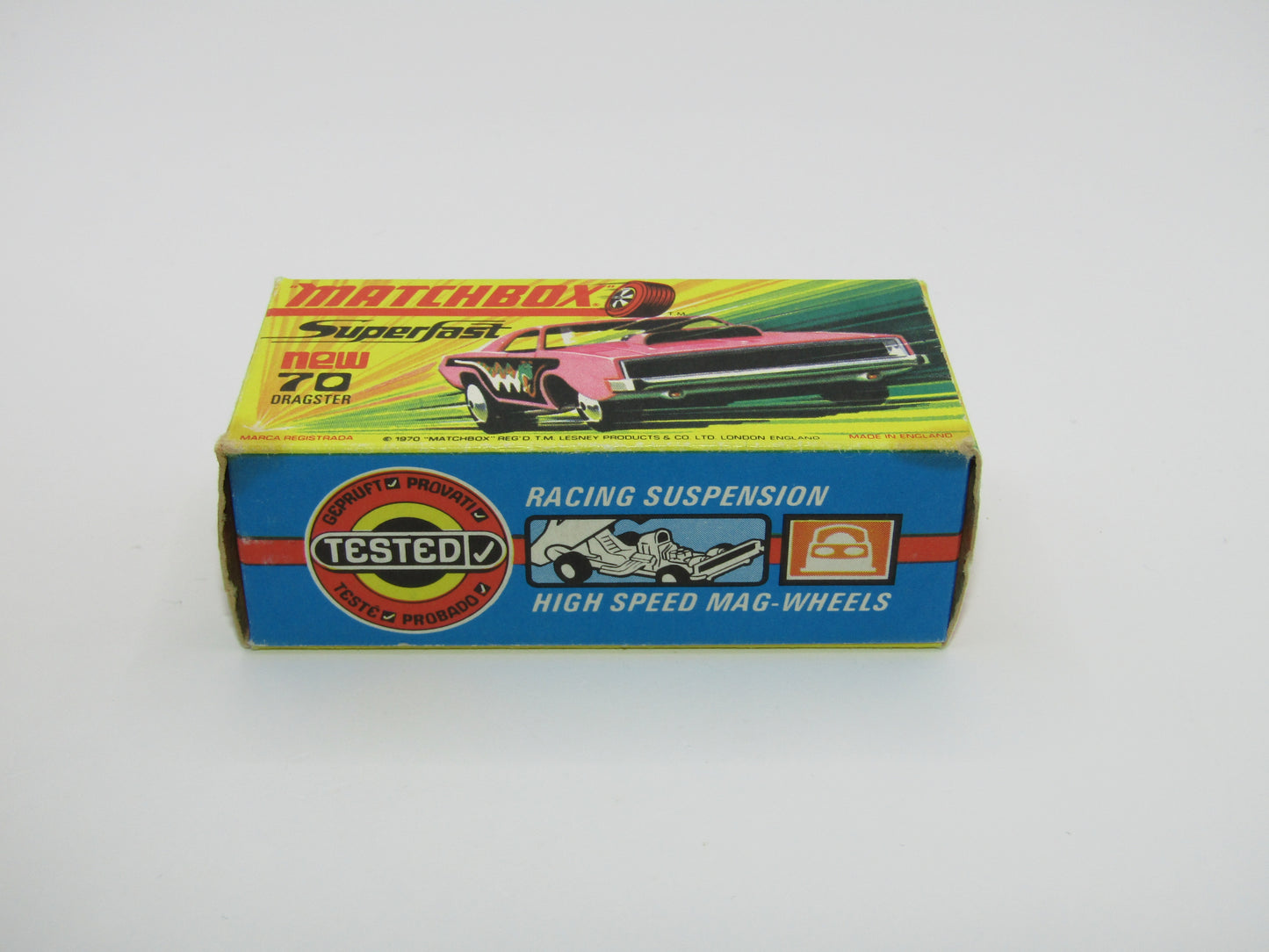 Matchbox Superfast 70B Dodge Dragster Dark Pink LIGHT Purple Base