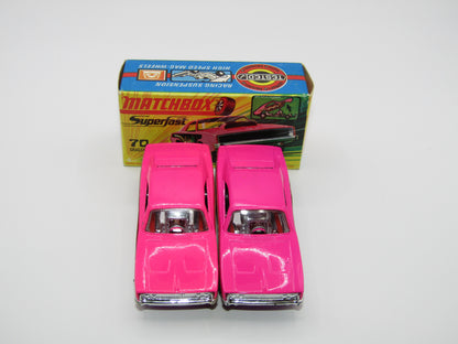 Matchbox Superfast 70B Dodge Dragster LIGHT PINK Dark Purple Base
