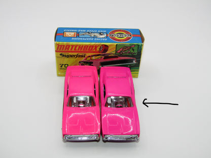 Matchbox Superfast 70B Dodge Dragster Hot Pink, Purple Base