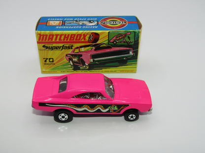 Matchbox Superfast 70B Dodge Dragster LIGHT PINK Dark Purple Base