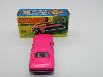 Matchbox Superfast 70B Dodge Dragster LIGHT PINK Dark Purple Base