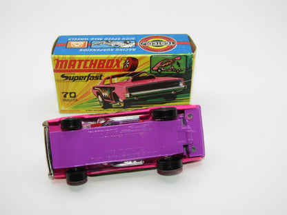 Matchbox Superfast 70B Dodge Dragster LIGHT PINK Dark Purple Base
