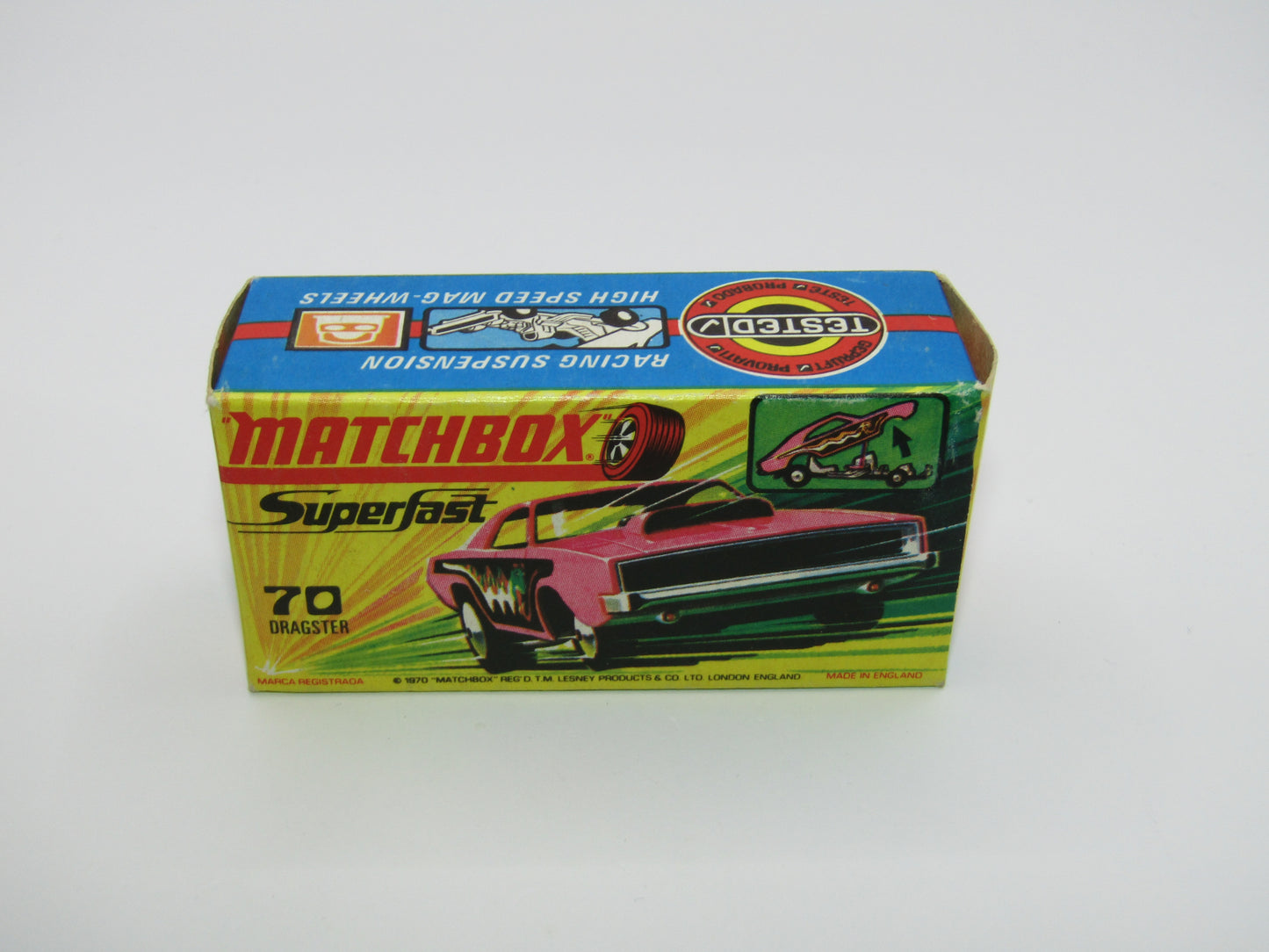 Matchbox Superfast 70B Dodge Dragster LIGHT PINK Dark Purple Base