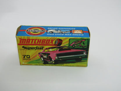 Matchbox Superfast 70B Dodge Dragster LIGHT PINK Dark Purple Base