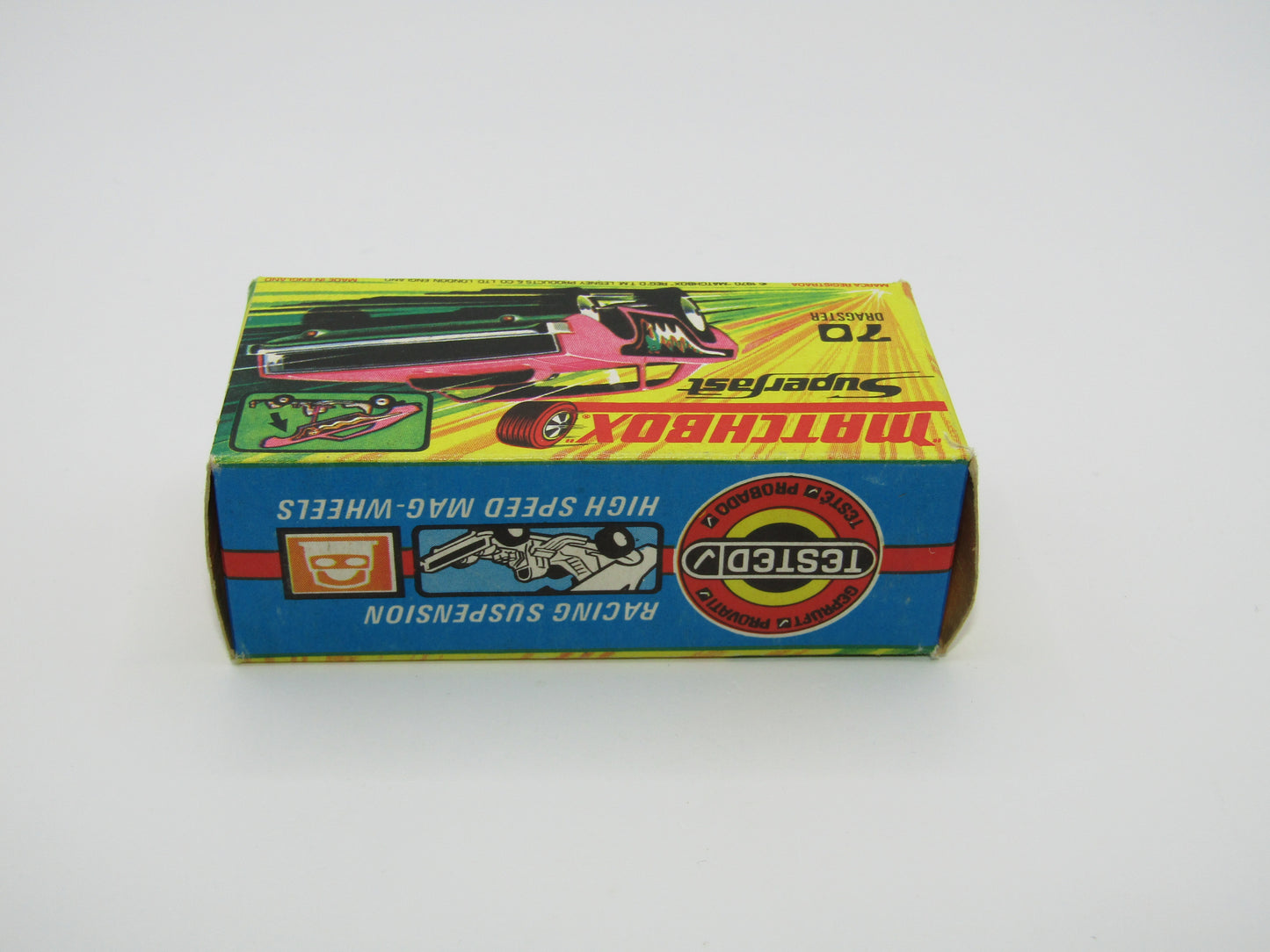 Matchbox Superfast 70B Dodge Dragster LIGHT PINK Dark Purple Base