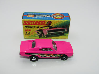 Matchbox Superfast 70B Dodge Dragster Hot Pink, Purple Base