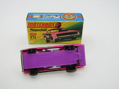Matchbox Superfast 70B Dodge Dragster Hot Pink, Purple Base