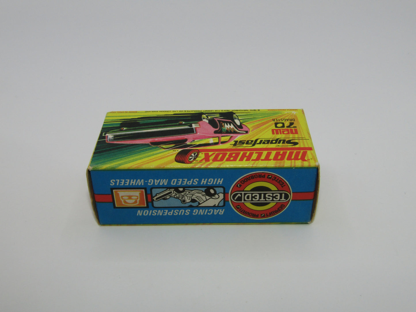 Matchbox Superfast 70B Dodge Dragster Hot Pink, Purple Base