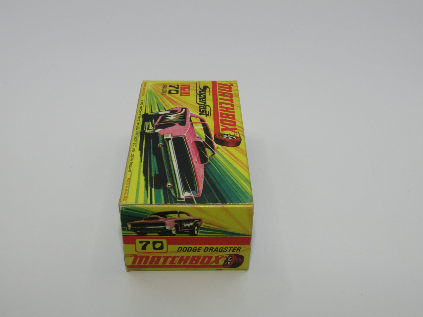 Matchbox Superfast 70B Dodge Dragster Hot Pink, Purple Base
