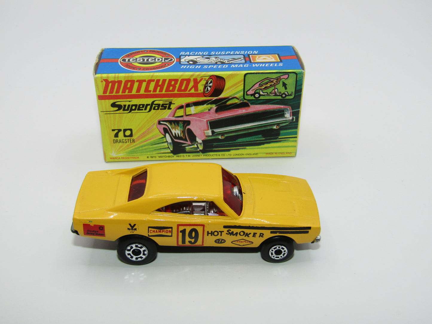Matchbox Superfast RN V Hot Smoker - DOT DASH Front Wheels