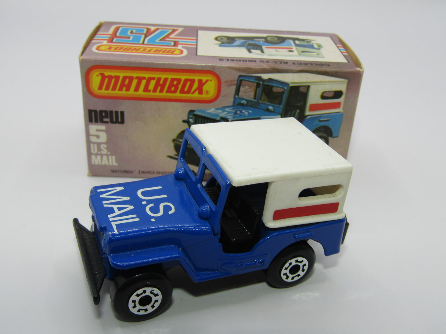 Matchbox Superfast 5C U.S Mail Truck BLACK No 5 U.S Mail Truck Base