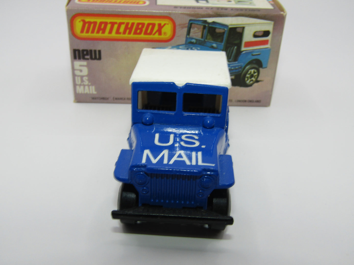 Matchbox Superfast 5C U.S Mail Truck BLACK No 5 U.S Mail Truck Base